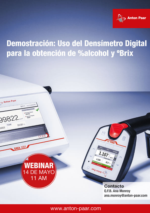 Demostración: Uso del densímetro digital para la obtención de %alcohol y ºBrix